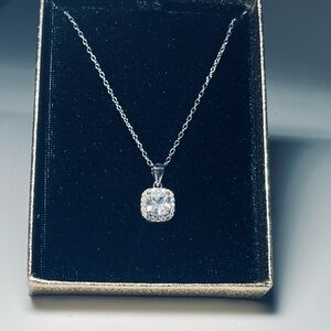Fashion 925 Silver CZ Necklace. N1